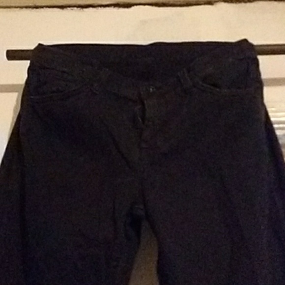 7 FOR ALL MANKIND SZ 27X34 BELLBOTTOM BLACK JEANS - Picture 2 of 4